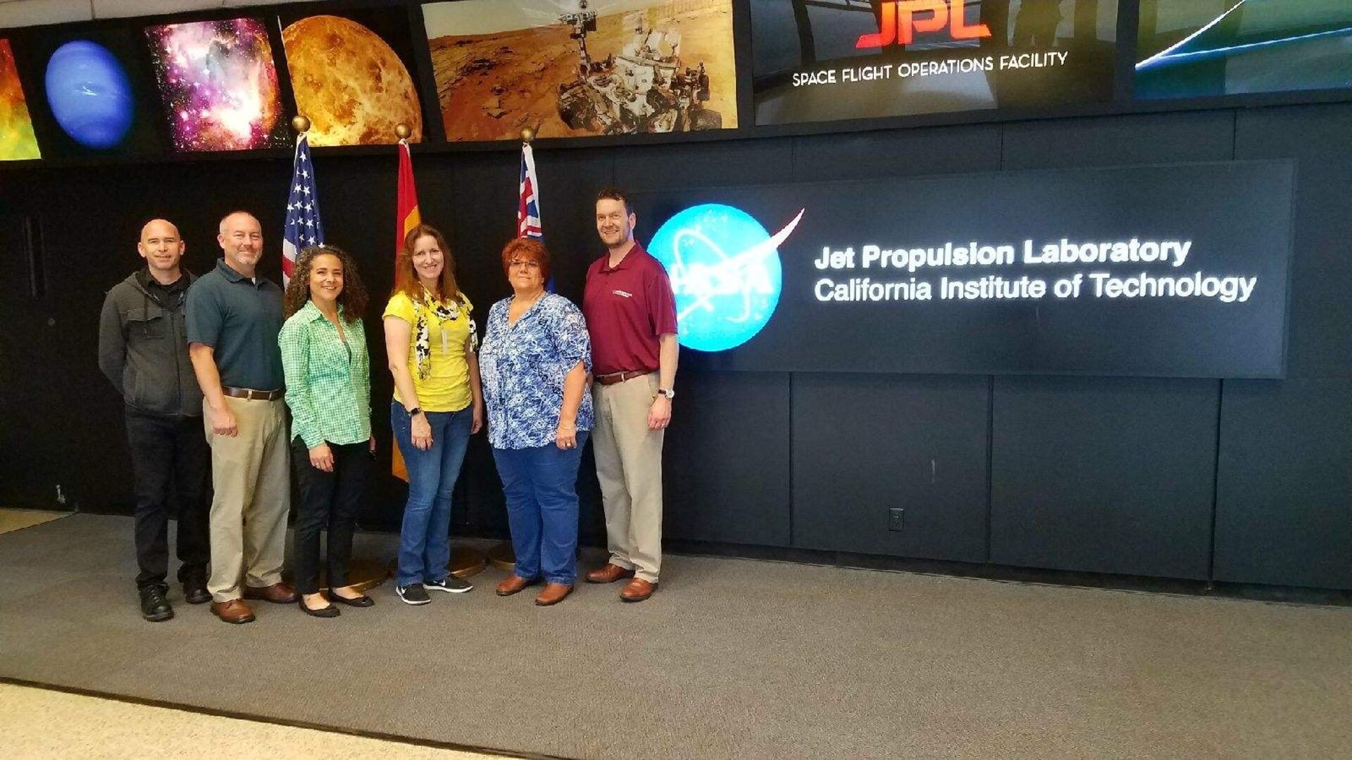 DLA Energy Aerospace Energy employees outside NASA’s Jet Propulsion Laboratory