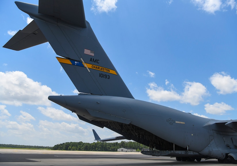 A Joint Base Charleston C-17 Globemaster III is preparing for launch July 31st, 2020 at the JB Charleston flightline, S.C. C-17s from JB Charleston are a part of the NASA human space flight program. As a precautionary measure, U.S. Space Command and the U.S. Air Force assigned teams of search and rescue professionals to stand alert ahead of the launch at Joint Base Charleston, South Carolina; Patrick Air Force Base, Florida; and Joint Base Pearl Harbor-Hickam, Hawaii. The teams are comprised of Pararescuemen, Combat Rescue Officers, and Aircrew Flight Equipment specialists.