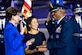 Secretary of the Air Force Barbara M. Barrett administers the oath of office to incoming Air Force Chief of Staff Gen. Charles Q. Brown Jr. during the CSAF Transfer of Responsibility ceremony at Joint Base Andrews, Md., Aug. 6, 2020. Brown is the 22nd Chief of Staff of the Air Force. (U.S. Air Force photo by Wayne Clark)