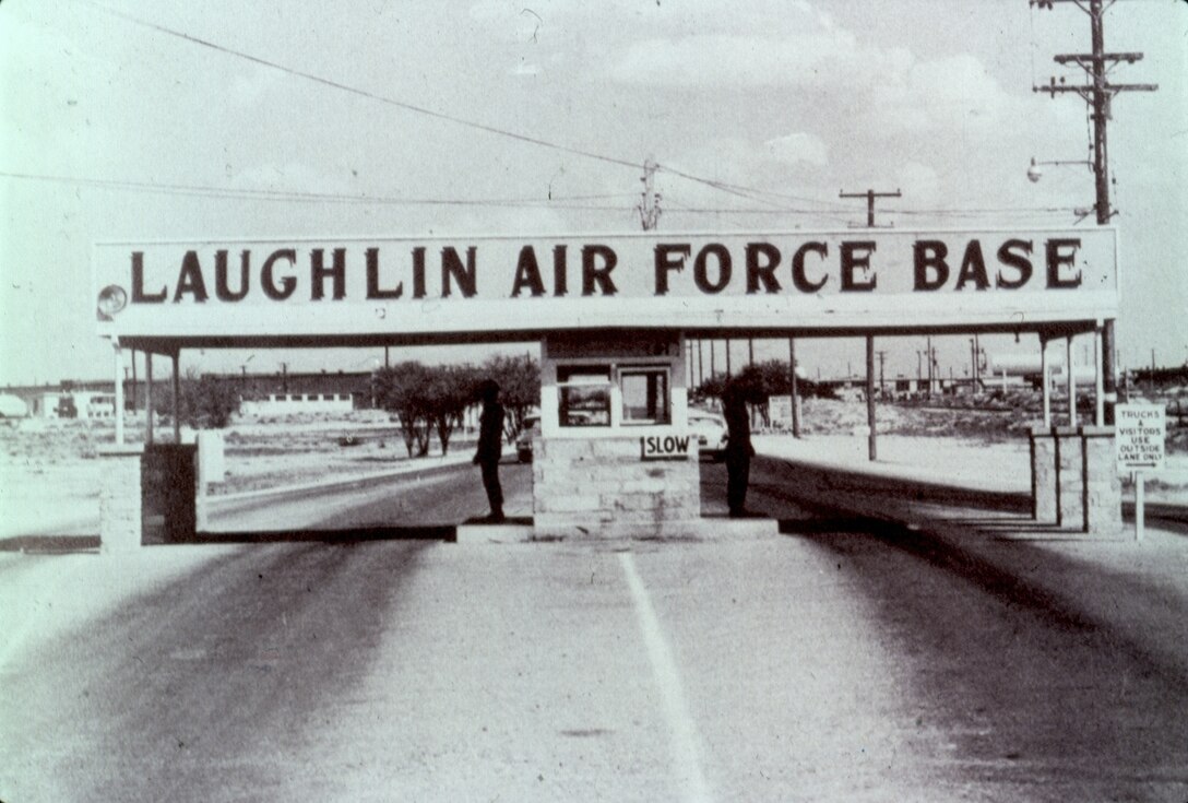 A photo of the old entrance to Laughlin Air Force Base, Texas