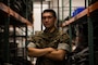 Cpl. Daniel Gutierrez, the warehouse chief corporal for 2d Air-Naval Gunfire Liaison Company, II Marine Expeditionary Force Information Group, poses for a photo on Camp Lejeune, N.C., August 6, 2020. "Lead by example and you will build those around you into valuable assets.," said Gutierrez, a Santa Ana, Calif., native. According to his leadership, Gutierrez takes pride in his warehouse and is a motivator for ruck runs. Gutierrez reorganized and inventoried 1.5M worth of gear as well as all SL-3 items. (U.S. Marine Corps photo by Cpl. Stephen Campbell)