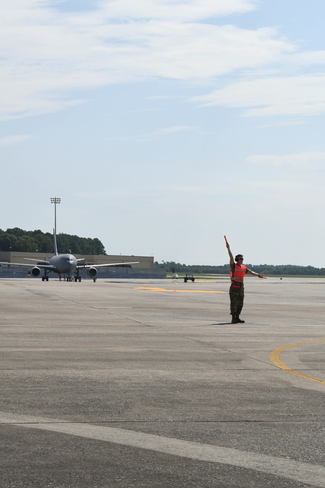Aircraft relocate ahead of storm