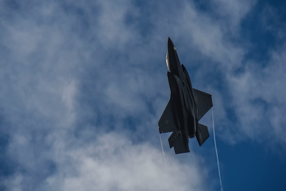 An F-35A Lightning II pilot assigned to the 4th Fighter Squadron climbs into a cockpit during RED FLAG-Alaska 20-3 at Eielson Air Force Base, Alaska, Aug. 4 2020. This iteration of RF-A was the first to feature F-35s, the newest generation of fighter aircraft in the Air Force inventory. (U.S. Air Force photo by Staff Sgt. Annalou Huerta)