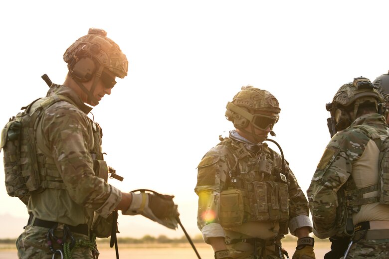 An Airman executes rescue tactics