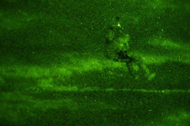 An Airman executes rescue tactics