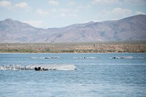 A photo of an Airman performing a parachute jump