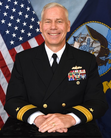 Official portrait of Rear Adm. Fred I. Pyle, commander, Navy Warfare Development Command (NWDC).