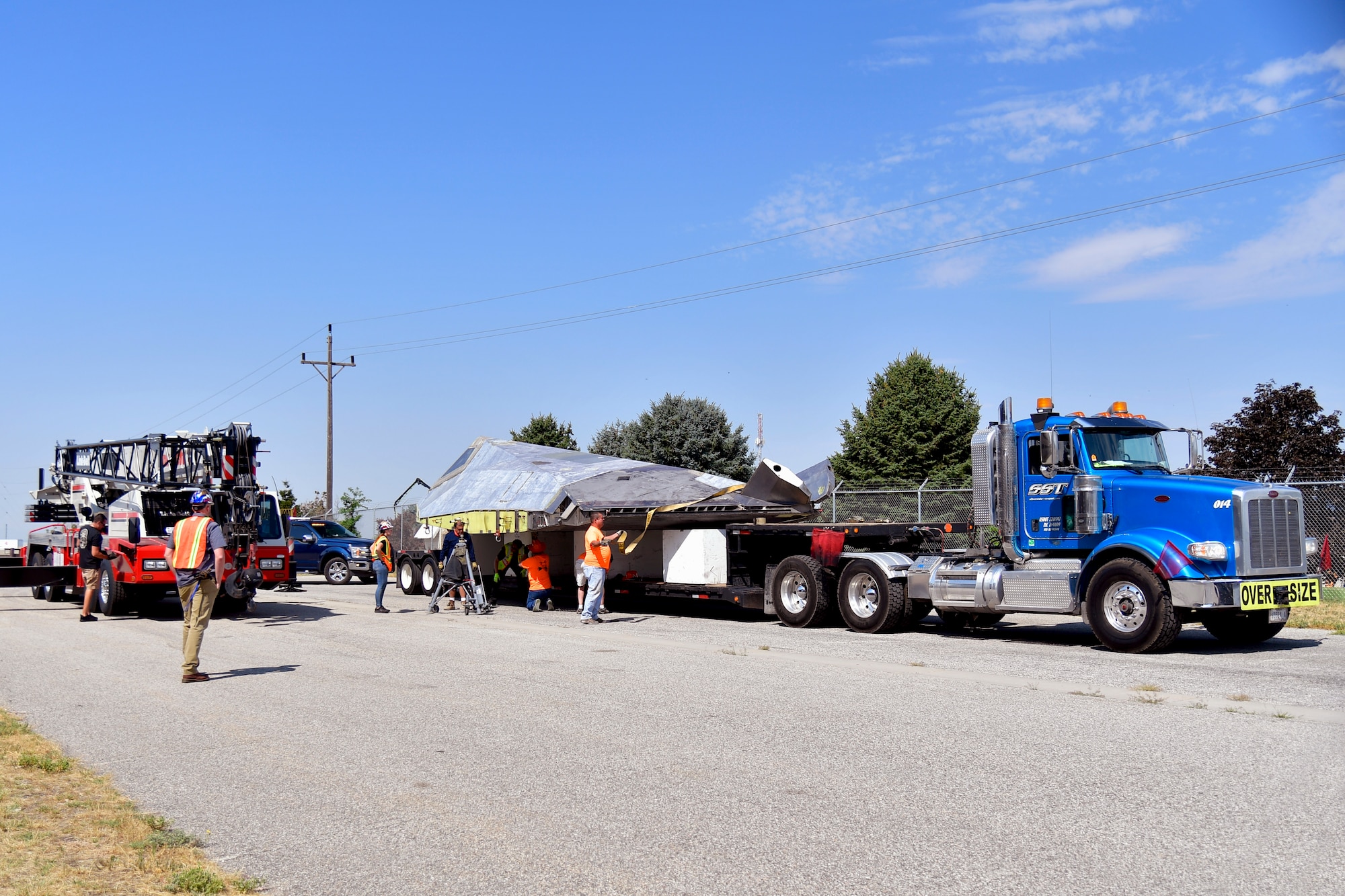 The Hill Aerospace Museum received a Lockheed F-117A, Aug. 5, 2020, adding to its collection aircraft on display at Hill Air Force Base, Utah. Tail number 799 was the first operational airframe of a small fleet of 64 stealth aircraft produced and participated in 54 combat sorties in Desert Storm, Allied Force, and Iraqi Freedom. (U.S. Air Force photo by Todd Cromar)