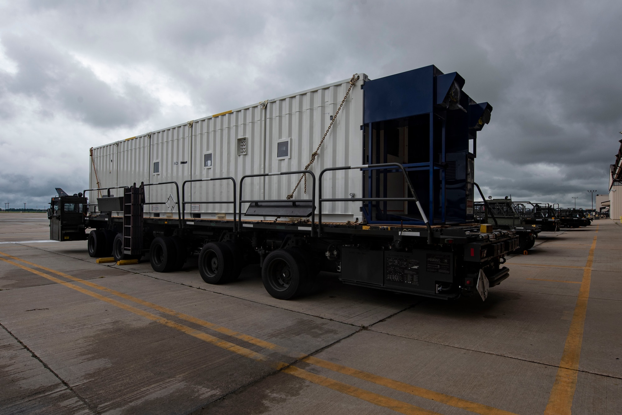 The 305th Air Mobility Wing plays a role in the fight against COVID-19 by delivering the latest isolated containment chamber developed for high-capacity transport of patients.