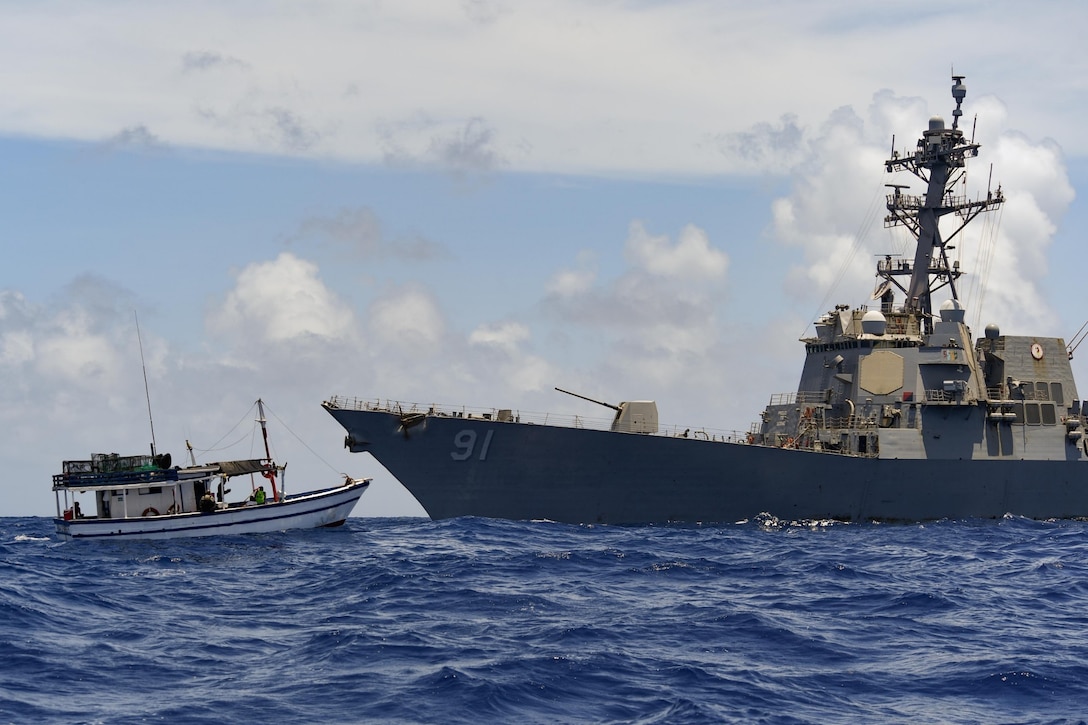 USS Pinckney conducts enhanced counter narcotics operations July 22.