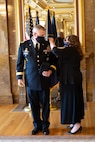The Adjutant General, Maj. Gen. Michael J. Turley’s new rank is placed by with wife MaryLou at the Utah State Capitol, in the Gold Room, at his promotion ceremony Aug. 6, 2020.