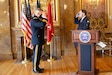 The Adjutant General, Maj. Gen. Michael J. Turley  with his family at the Utah State Capitol, in the Gold Room, after his promotion ceremony Aug. 6, 2020. Gov. Gary R. Herbert officiated at the ceremony and administered the oath of office. Turley's wife, MaryLou, pinned on his new rank with his family assembled in the Gold Room observing. Command Sgt. Maj. Spencer Nielsen unfurled and posted the two-star flag followed by offering the first salute. 
Due to COVID-19 social distancing those who attended in person were limited. The ceremony was broadcasted on Facebook Live where hundreds were able to be a part of this historical day.