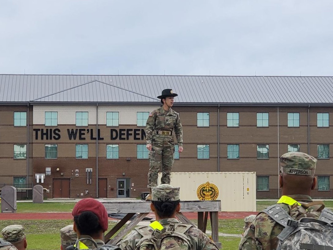 98th Training Division (Initial Entry Training) drill sergeant serves as senior drill sergeant leader at Drill Sergeant Academy