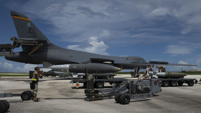 B-1 crew trains with Japan, USS Ronald Reagan in Indo-Pacific