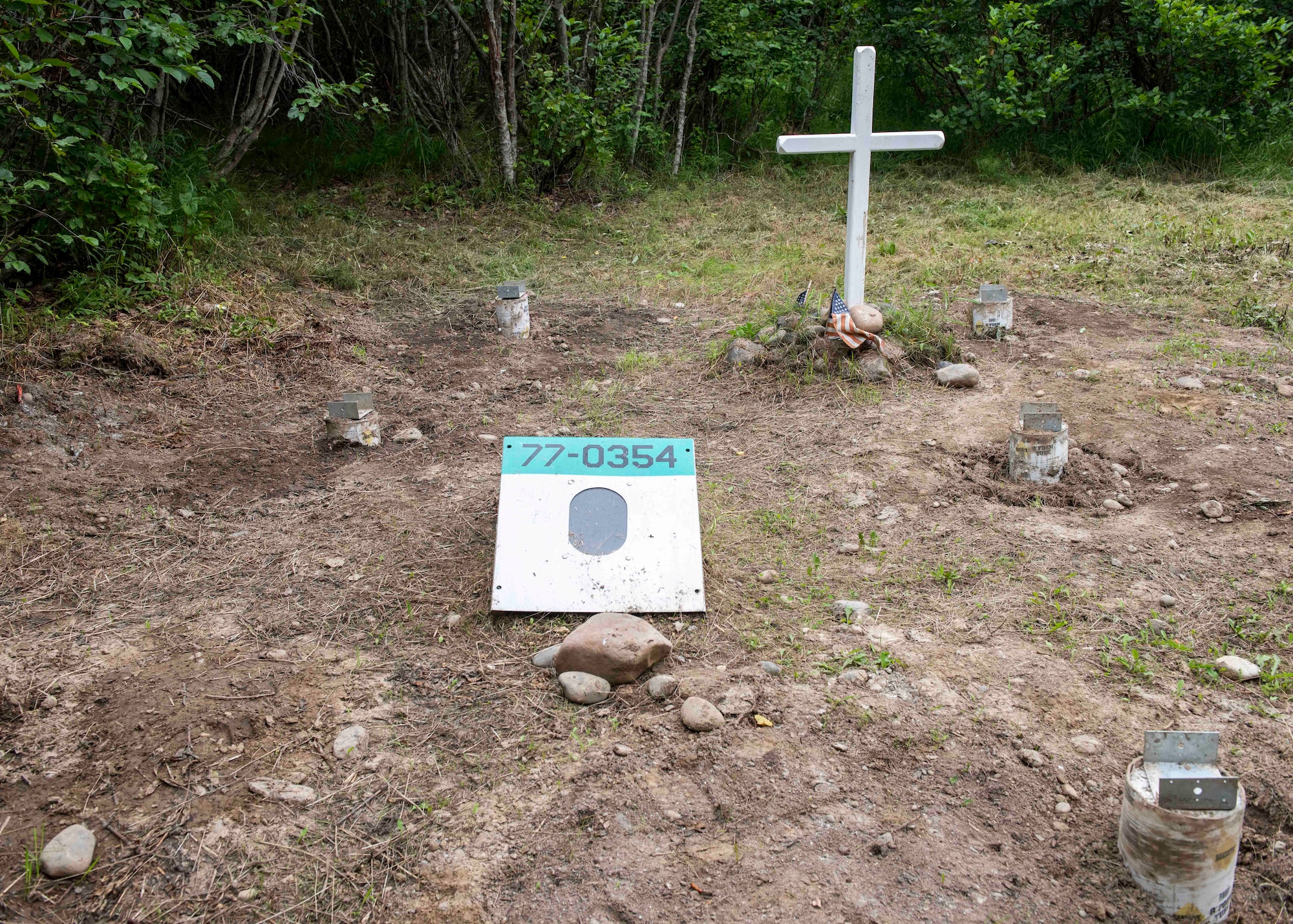 Daryn Moore, a member of Scouts BSA Troop 54, built a pavilion with help from other Scouts and members of the 962nd Airborne Air Control Squadron to protect the memory box and cross at the Yukla 27 crash site from rain and snow. The pavilion is Moore’s Eagle Scout Service Project, a project that benefits the community as a requirement to gain the rank of Eagle Scout, the highest rank in Scouting.