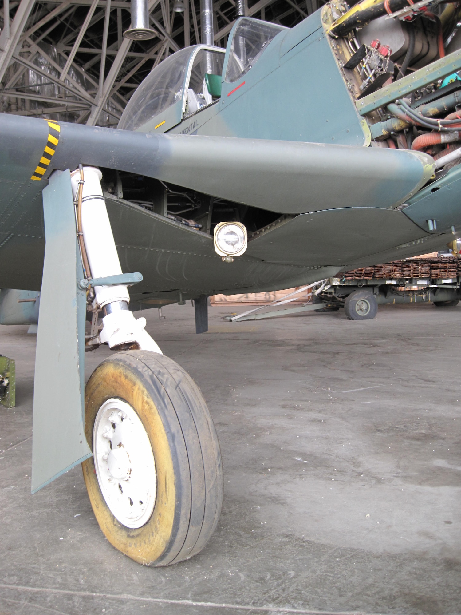 Picture of Piper PA-48E disassembled in storage hangar.