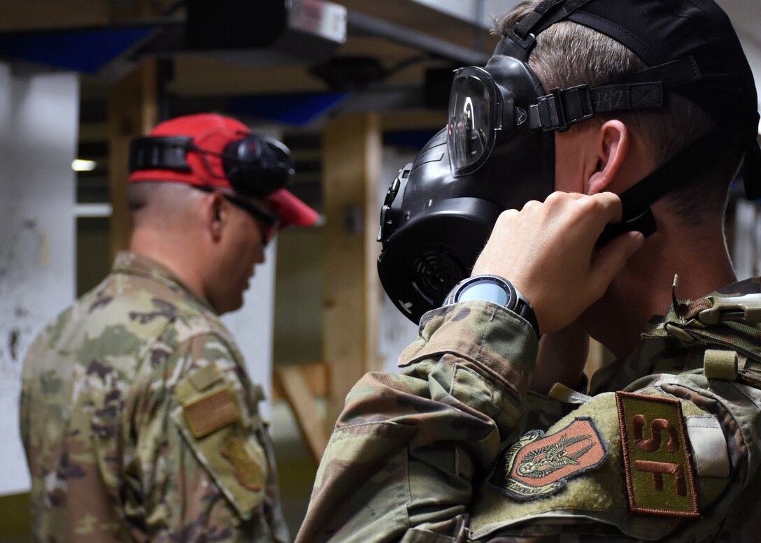 Defenders with the 442d Security Forces Squadron attend a Combat Arms Training and Maintenance course, Aug. 11, 2020, at Whiteman Air Force Base, Mo.