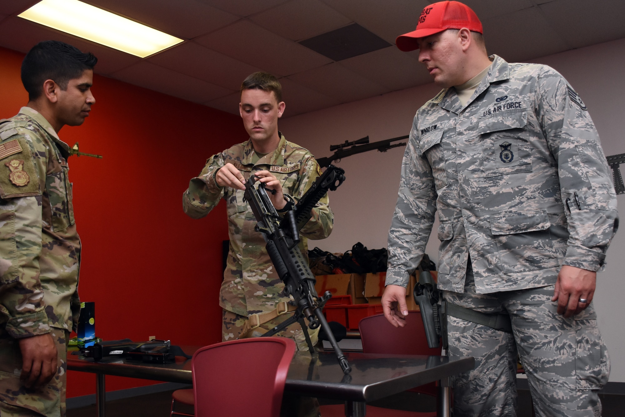 Defenders with the 442d Security Forces Squadron attend a Combat Arms Training and Maintenance course, Aug. 11, 2020, at Whiteman Air Force Base, Mo.