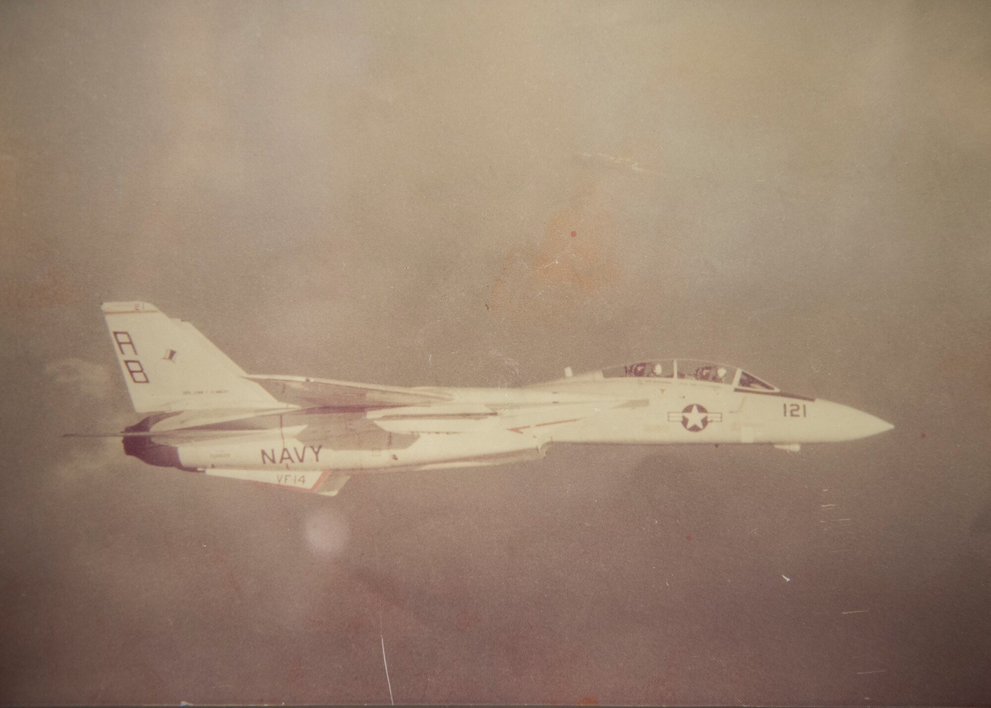 An F-14 flies over the Nevada Test and Training Range.