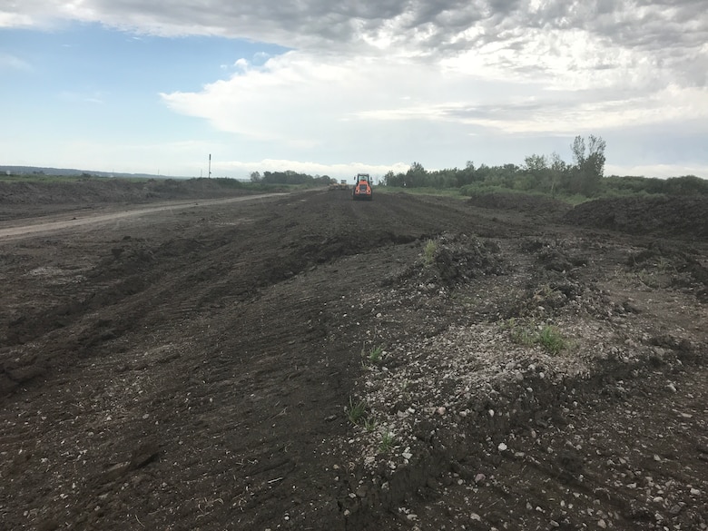 Levee repairs completed to B breach on Missouri River levee system L-536 near Corning, Missouri.