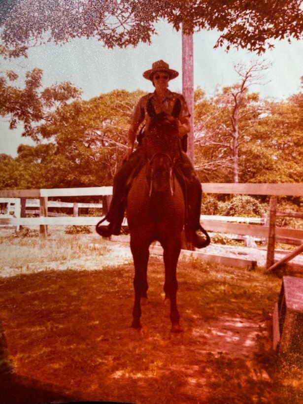 Patti Williams patrolled Cape Cod National Seashore as a park ranger on her horse Whiskey Sour.