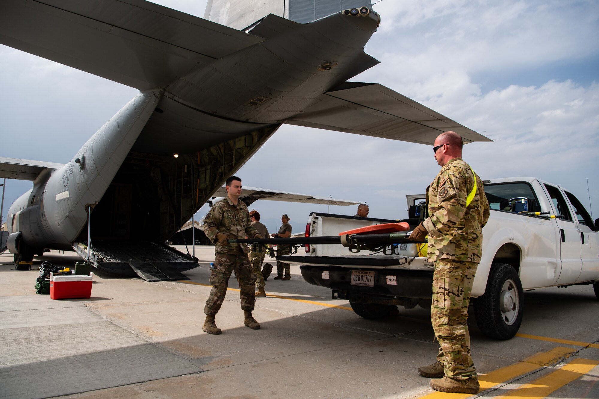 The NPC-Lite is the latest isolated containment chamber developed for intra-theater airlift of individuals with infectious diseases like COVID-19 and is designed to fit inside a C-130 Hercules aircraft.