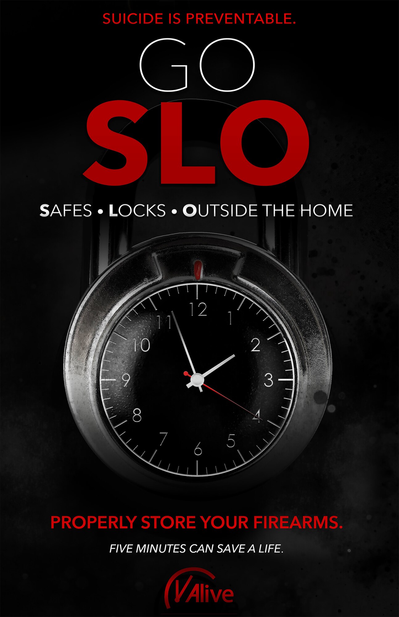 Graphic with words GO SLO and and a lock