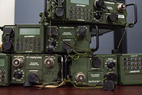 A picture of a stack of radios used by the C2 node.