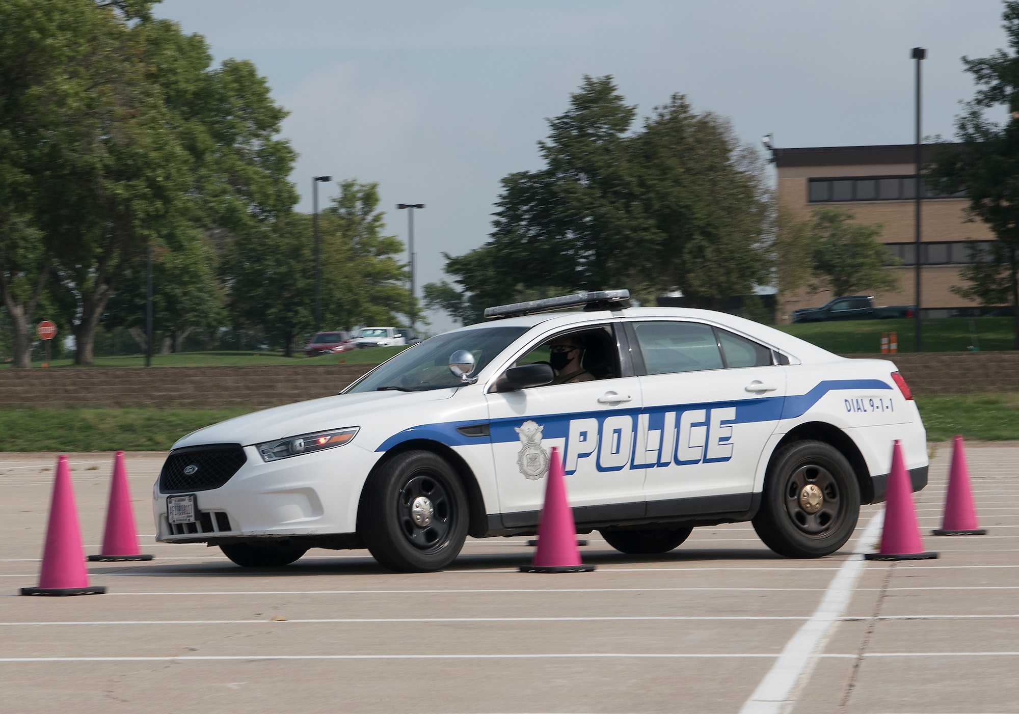 A stand-alone photo of emergency driving training.