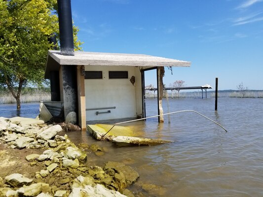 2019 flood waters pounded Tuttle Cove facilities for roughly 7 months – taking their toll on roads, buildings, and campsites.  Repairs will allow park areas to be reopened to the public for the 2021 summer season.