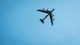 A B-52H Stratofortress from Barksdale Air Force Base, La., flies over a training complex during Exercise Pegasus Forge at Fort Hood, Texas, Aug. 11, 2020. This was a month long culmination of coordination resulting in a realistic exercise for real-life joint environments. (U.S. Air Force photo by Senior Airman Lillian Miller)