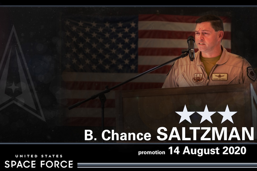 Maj. Gen. B. Chance Saltzman was the first U.S. Air Force general officer transferred and promoted to lieutenant general in the U.S. Space Force during a ceremony at the Pentagon Aug. 14.