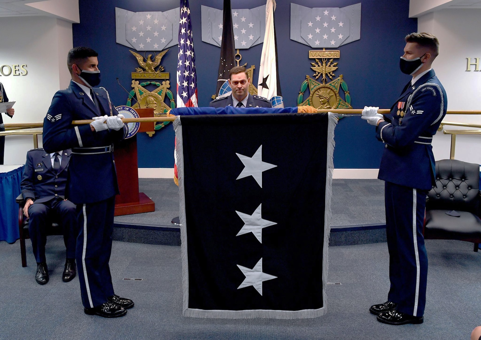 Maj. Gen. B. Chance Saltzman was the first U.S. Air Force general officer transferred and promoted to lieutenant general in the U.S. Space Force during a ceremony at the Pentagon Aug. 14.