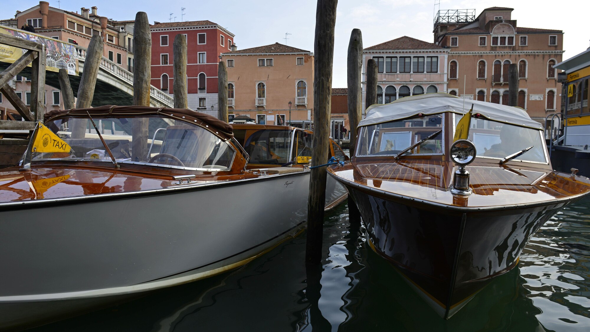 Boats line a canal in Venice, Italy. Venice is made up of tiny islands and connected by bridges and walkways. There are 150 canals in Venice which makes traveling across the water a popular choice. (U.S. Air Force photo by Staff Sgt. Carey Smith)