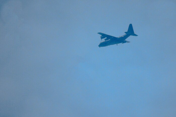 An AC-130W Stinger II gunship, attached to Special Operations Command Central participates in an air operations in support of maritime surface warfare exercise with United Arab Emirates Joint Aviation Command forces in the Arabian Gulf Aug. 11, 2020. Integration operations between UAE and U.S. maritime forces are regularly held to maintain interoperability and the capability to counter threats posed in the maritime domain, ensuring freedom of navigation and free flow of commerce throughout the region’s heavily trafficked waterways. (U.S. Army photo by Staff Sgt. Timothy Clegg)