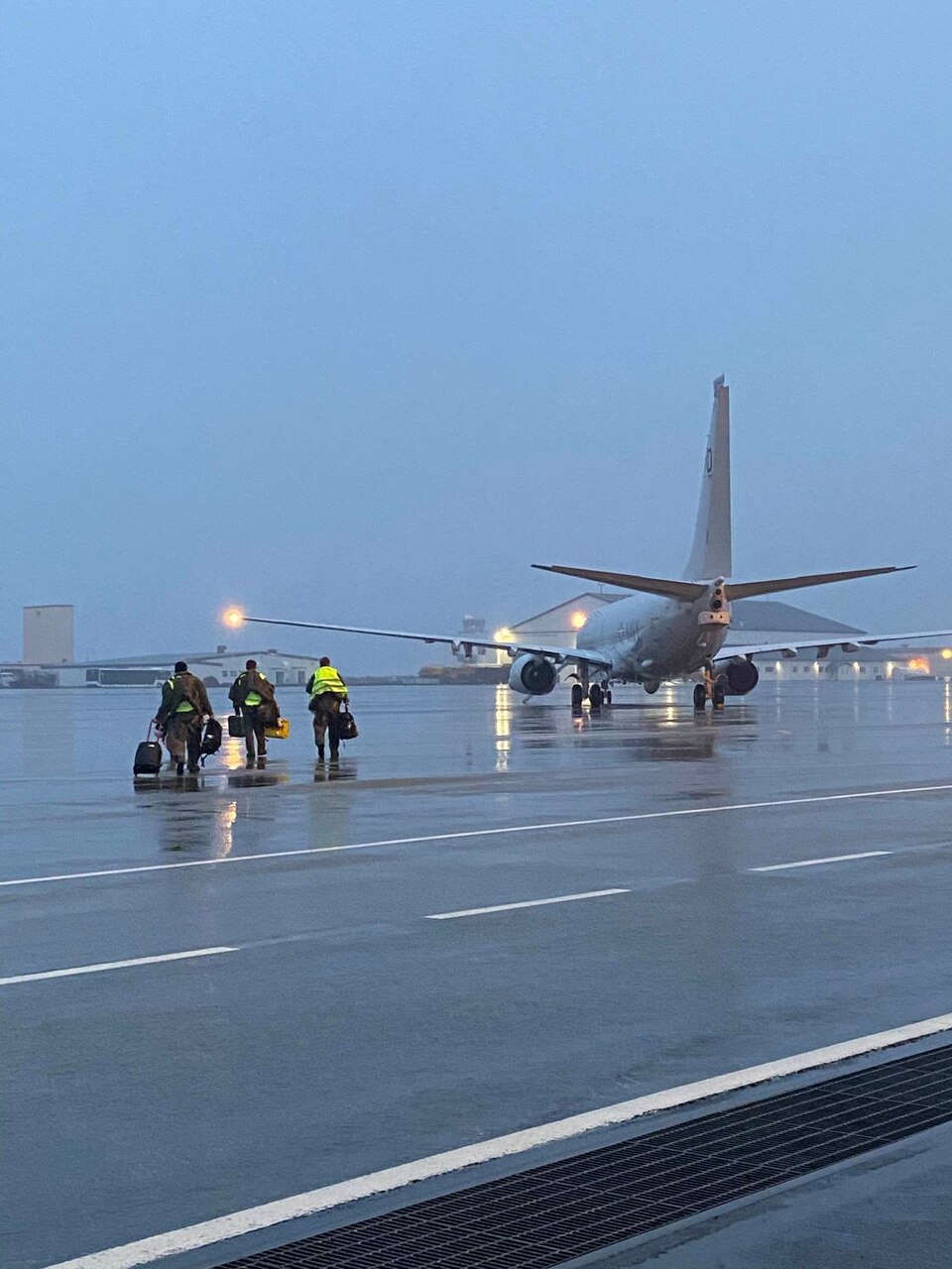 200812-N-NO901-0002 SIGONELLA, Italy (July 1, 2020) Pilots assigned to Patrol Squadron (VP) 47 walk across the flight line to board a P-8A Poseidon before a mission flight while on detachment, July 1, 2020.  VP-47 is currently deployed to the U.S. 6th Fleet in support of naval operations to maintain maritime stability and security in order to ensure access, deter aggression and defend U.S., allied and partner interests. (Photo by Lt.j.g. Amber Morgan)
