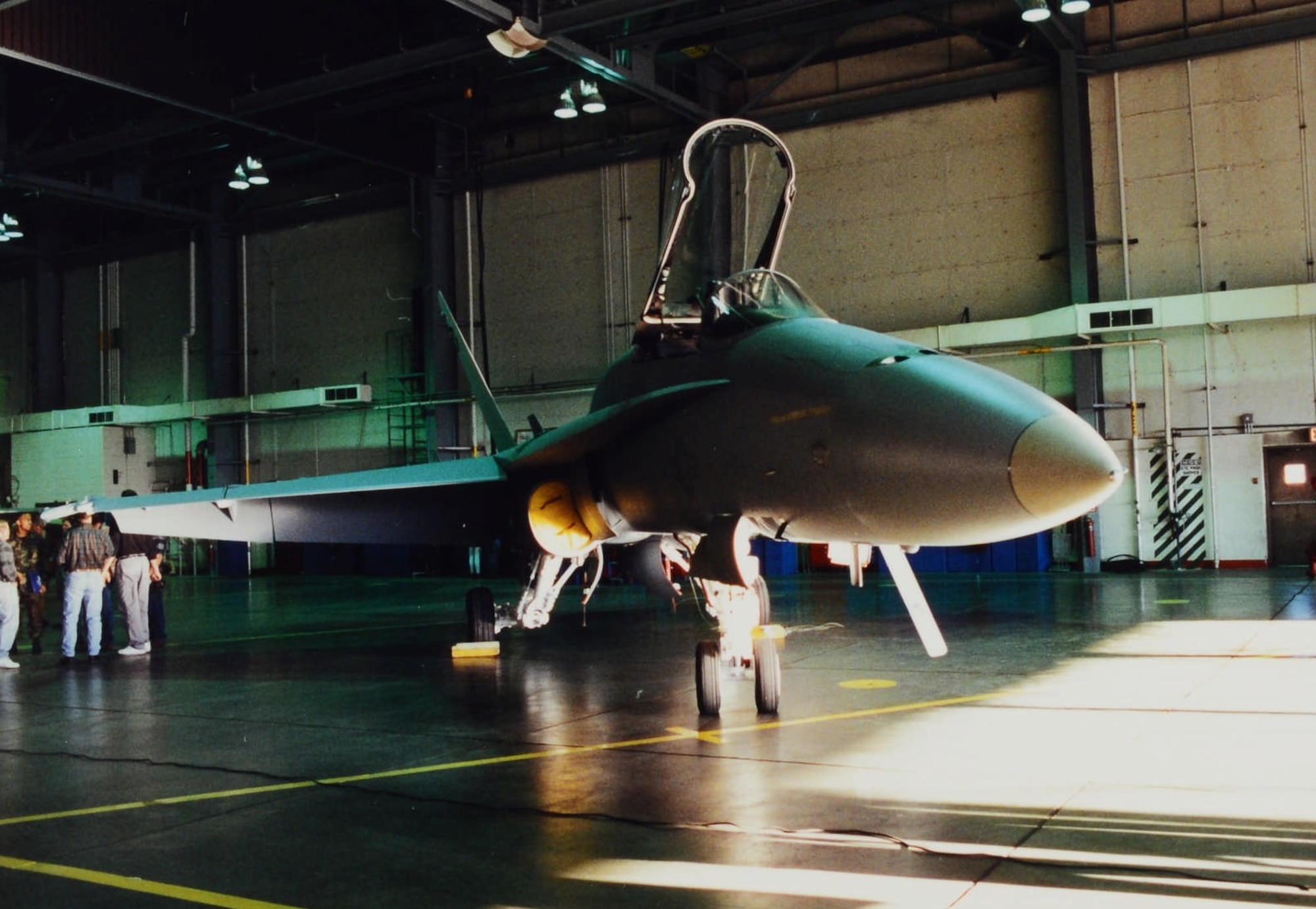 After the U.S. Navy made the decision to end the planned $61 million, five-year F/A-18 project early, the 36th and final F/A-18 departed Hill AFB in December 1995.