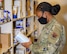 An Airman inspects vehicle management’s parts inventory.