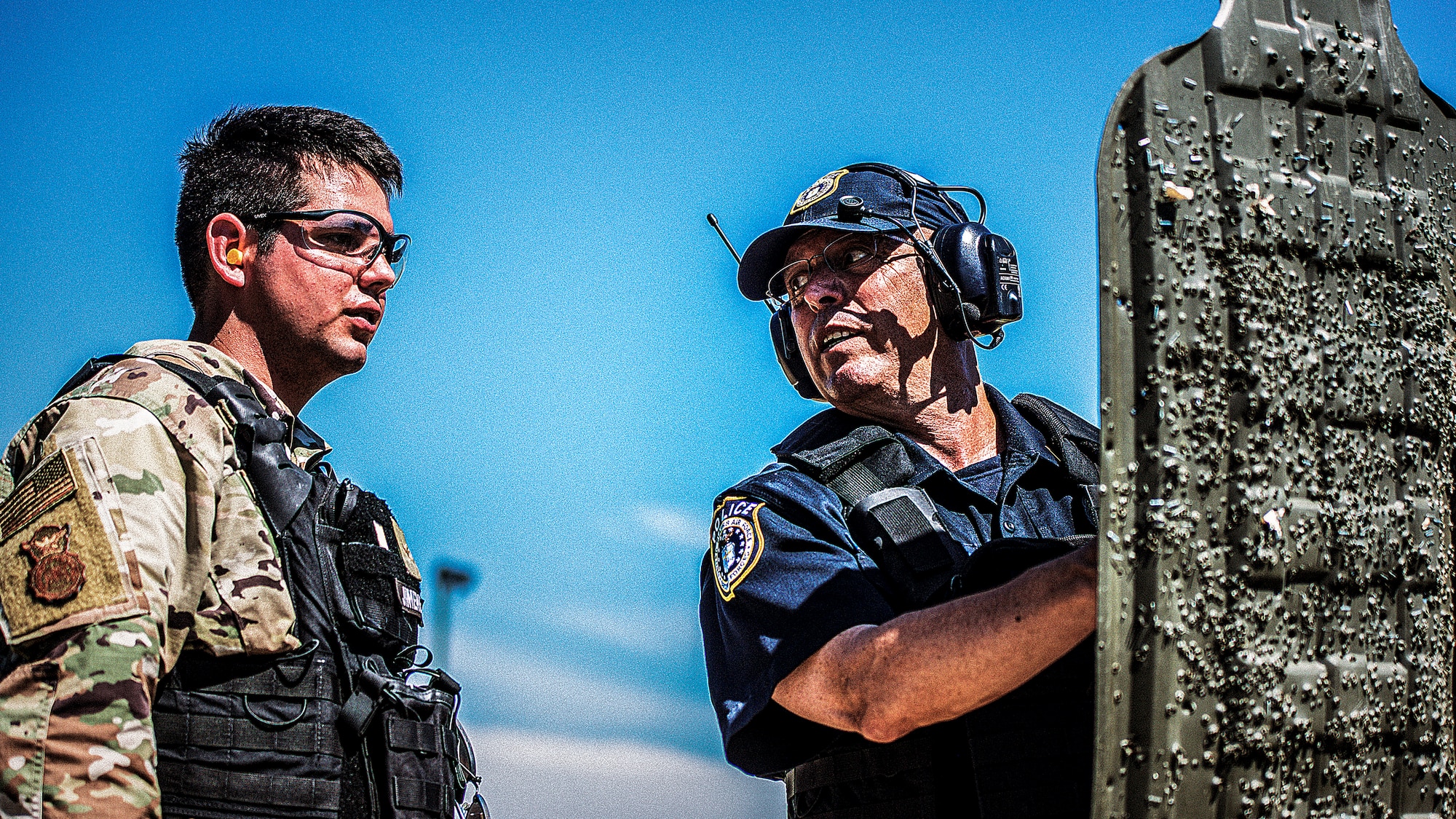 A photo of law enforcement firearms training at the U.S. Army Support Activity, Fort Dix ranges.