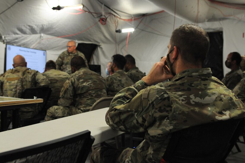 The 204th Maneuver Enhancement Brigade during annual training at Camp Williams, Utah, Aug. 2-15, 2020.