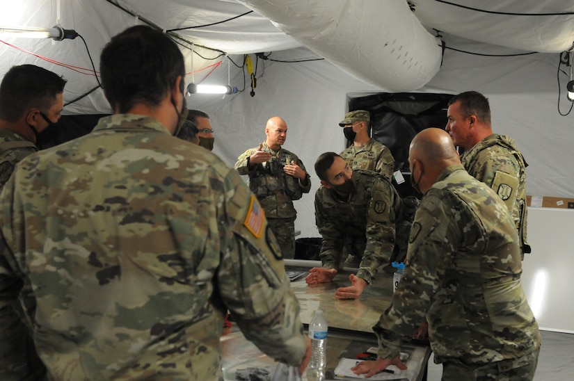 The 204th Maneuver Enhancement Brigade, during annual training at Camp Williams, Utah, Aug. 2-15, 2020.