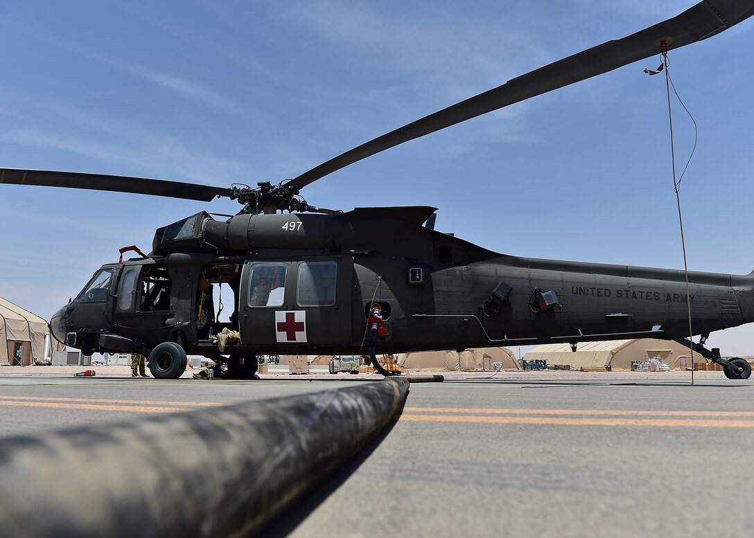 Prince Sultan POL Airmen fuel up UH-60