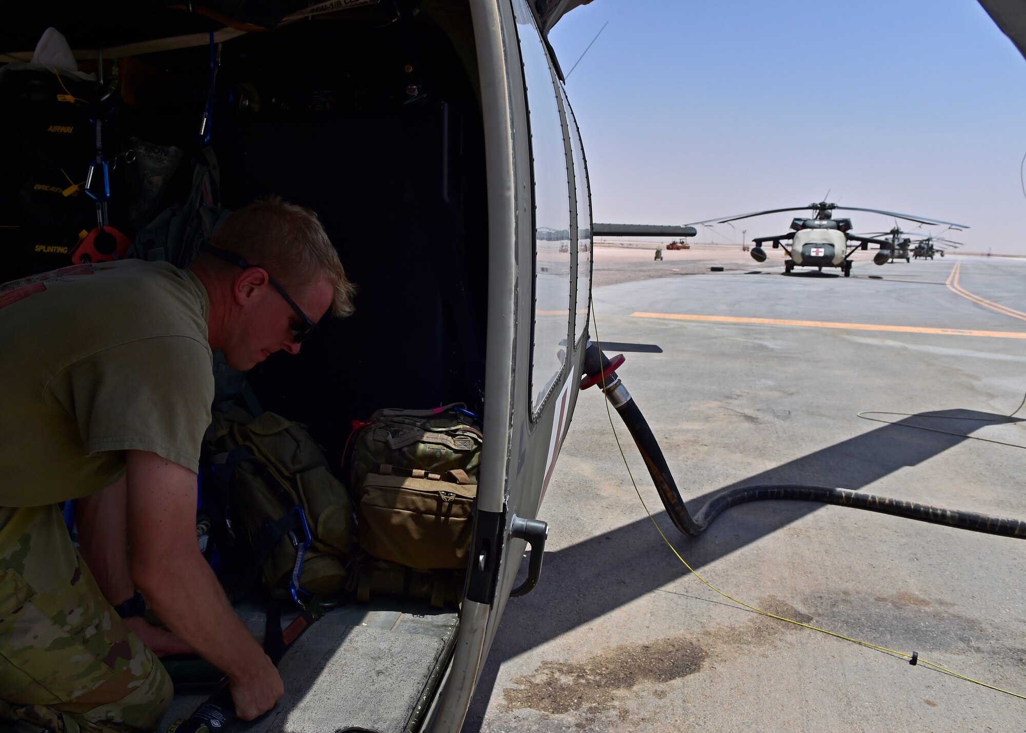 Prince Sultan POL Airmen fuel up UH-60