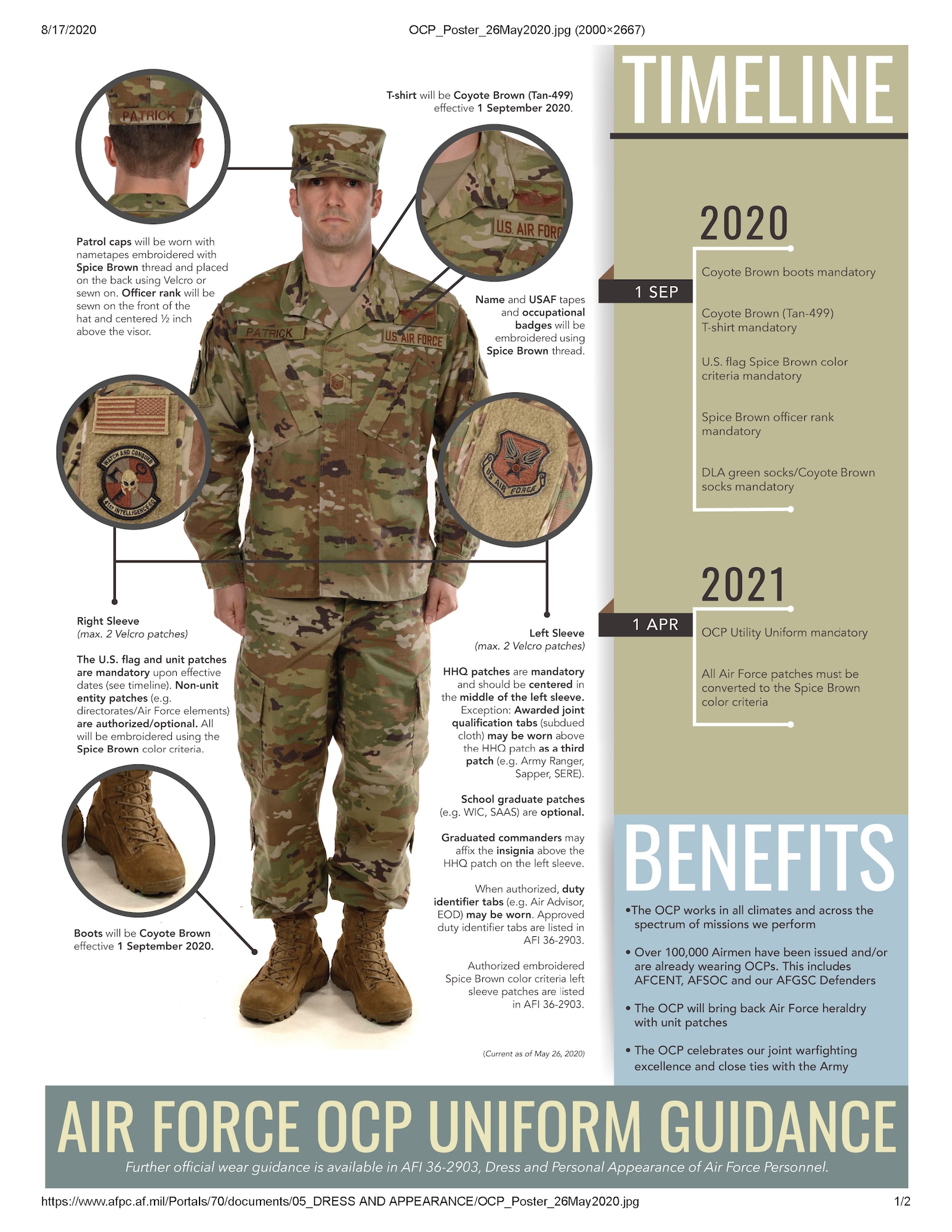 Stay up to date with current uniform guidance at https://www.afpc.af.mil/Career-Management/Dress-and-Appearance/