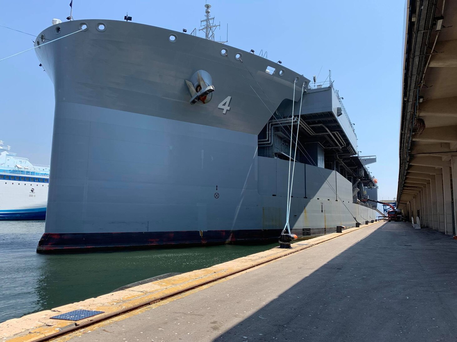 USS Hershel “Woody” Williams arrives in port Naples, Italy