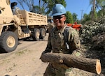 Iowa National Guard Soldiers with the 831st Engineer Company
worked Aug. 15-16, 2020, to clear downed trees to reach a substation that supplies power to parts of Cedar Rapids. An Aug. 10 derecho caused widespread damage in the area.