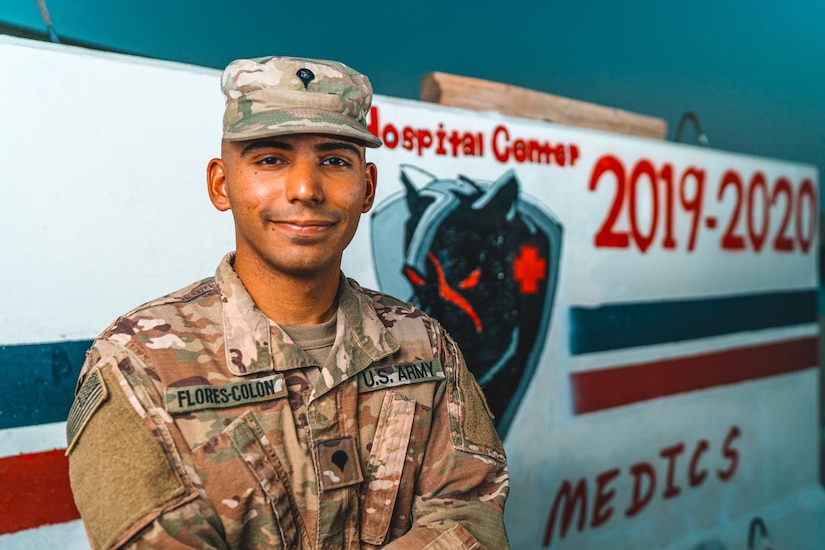 Flores-Colon balanced his time as a Pharmacy Specialist, providing outpatient pharmacy services for military members and working with night shift medics to provide support during the COVID-19 pandemic along with finishing his last terms of school online.