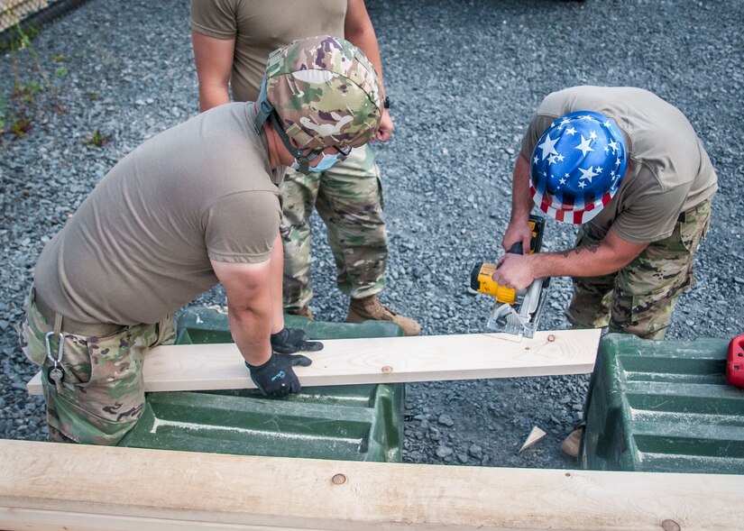 338th Engineer Company builds gazebo as part of annual training