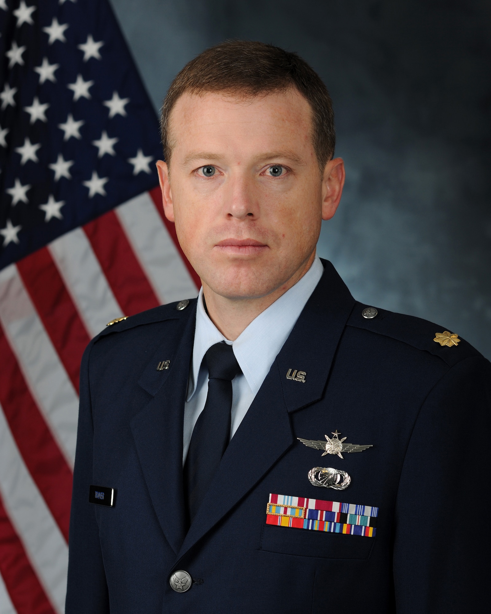 Maj. Michael Troyer, 52nd Network Warfare Squadron commander, stands for a photo February 2016 at Joint Base Andrews, Maryland. (U.S. Air Force courtesy photo)