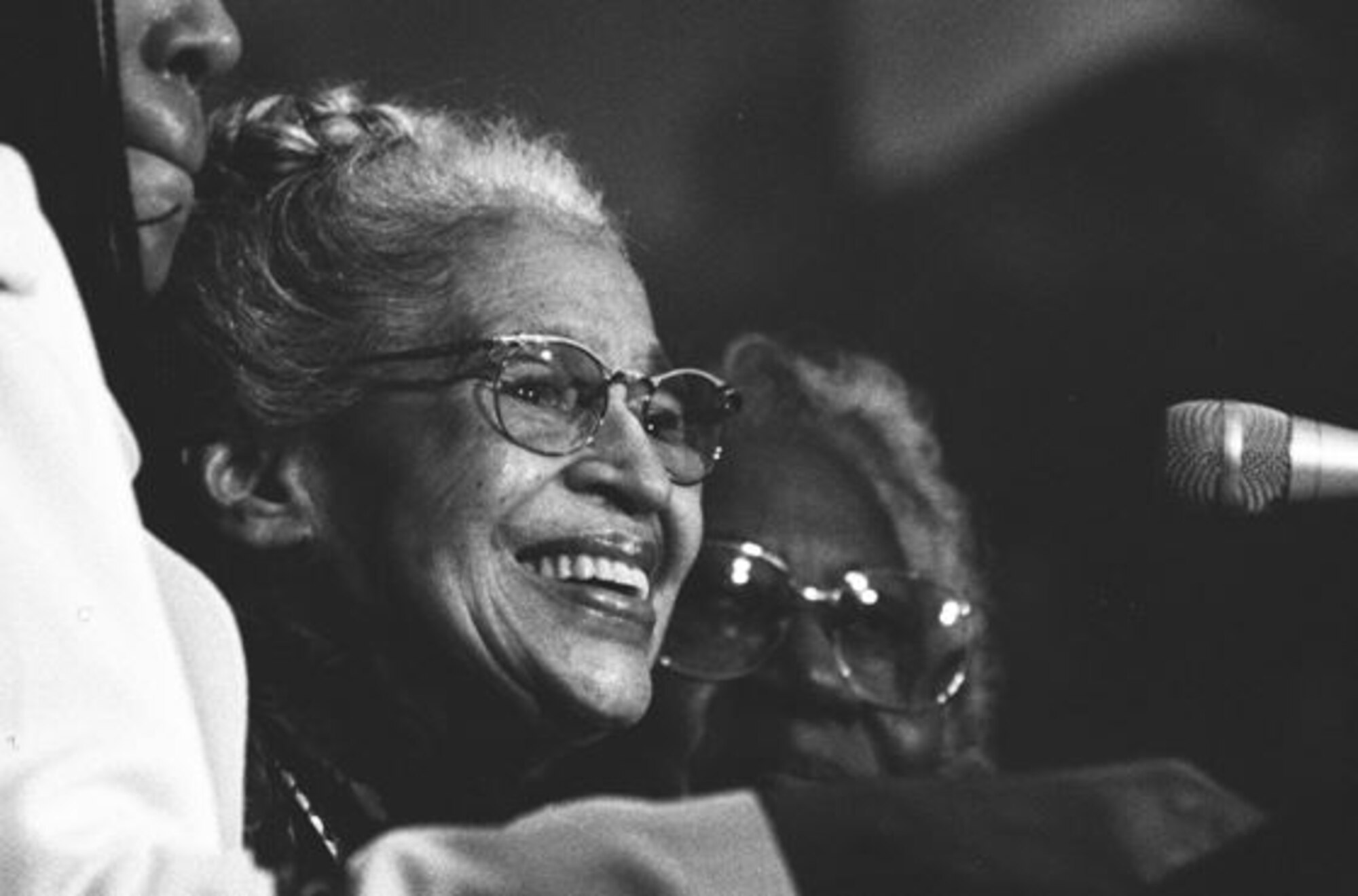 Rosa Parks at the ceremony awarding her the Congressional Gold Medal, June 15, 1999. Parks, known as the Mother of the Civil Rights Movement, was awarded the Martin Luther King Jr. Award by the National Association for the Advancement of Colored People, the Presidential Medal of Freedom and the Congressional Gold Medal for her bravery to stand up to racial segregation by refusing to give up her bus seat to a white passenger on a segregated bus in Montgomery, Alabama. This single act led to nationwide efforts to end racial segregation. (Photo from the National Archives press release, dated January 29, 2013.)